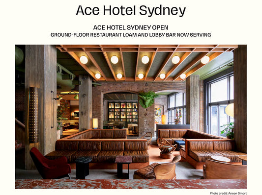 Ace Hotel Sydney X Stansborough, Designed By Flack Design