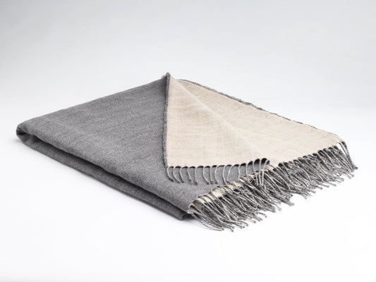Irish Linen Merino Throw: 50/50