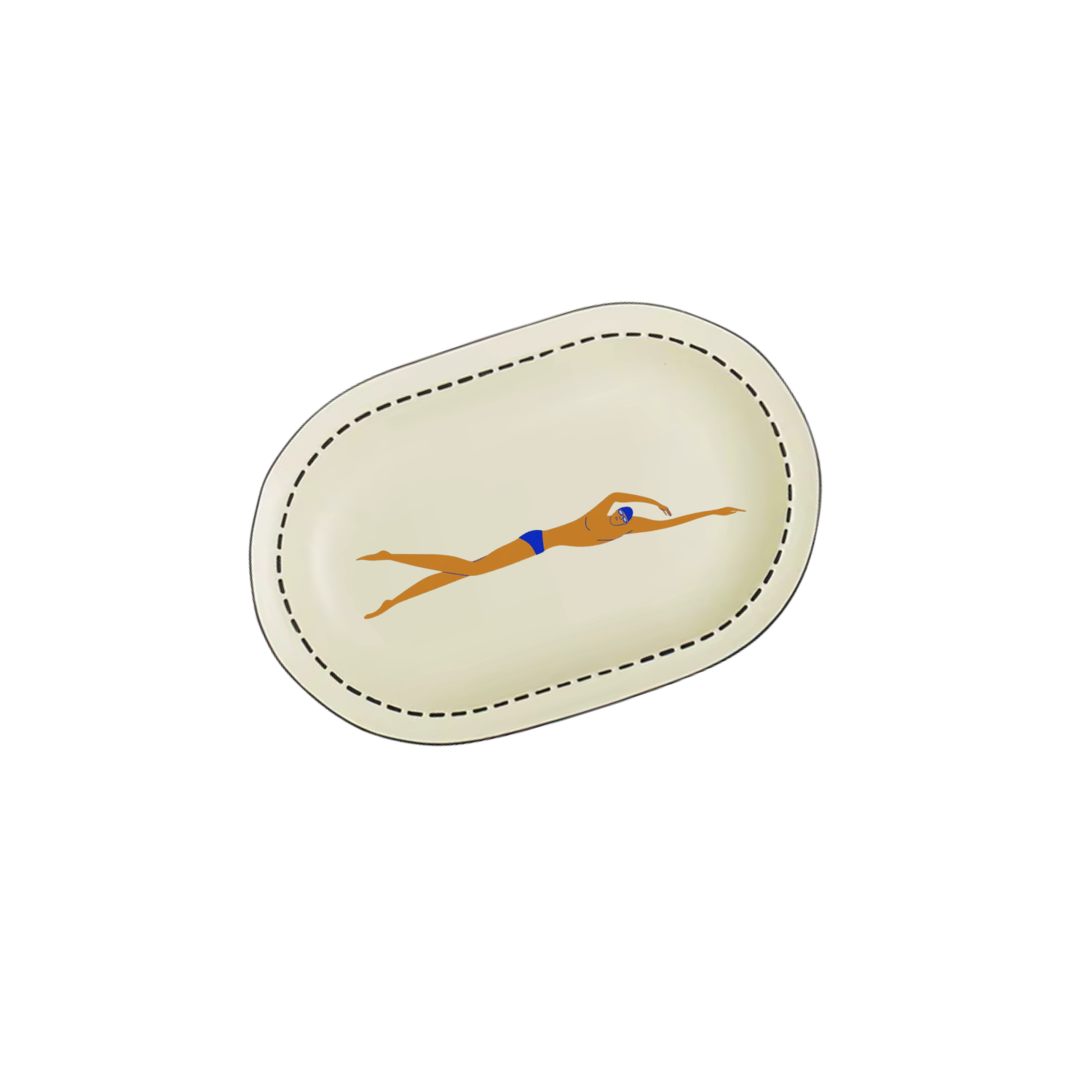 AITCH Large Serving Lane Swimmer French Vanilla