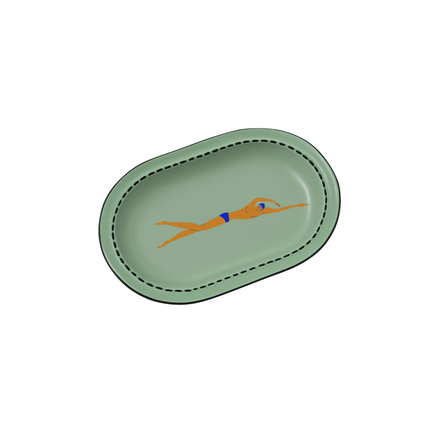 AITCH Large Serving Lane Swimmer Pistachio