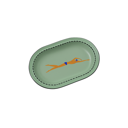 AITCH Large Serving Lane Swimmer Pistachio