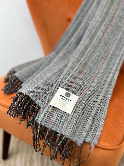 Rainbow Tweed Merino Throw