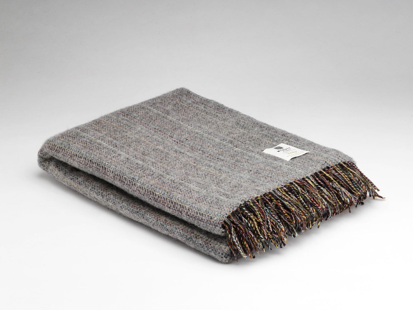 Rainbow Tweed Merino Throw