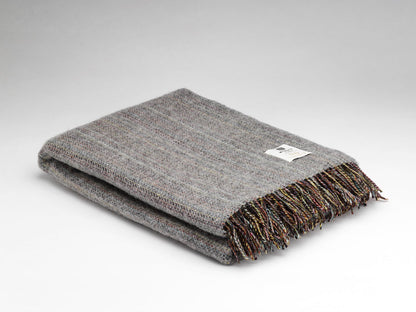 Rainbow Tweed Merino Throw
