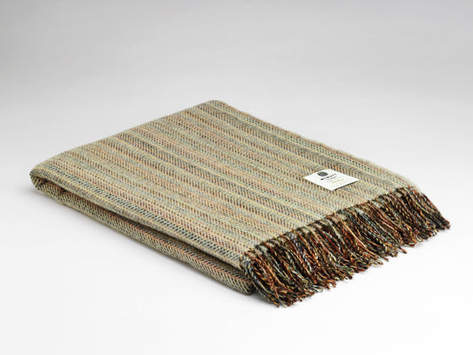 Rainbow Tweed Merino Throw