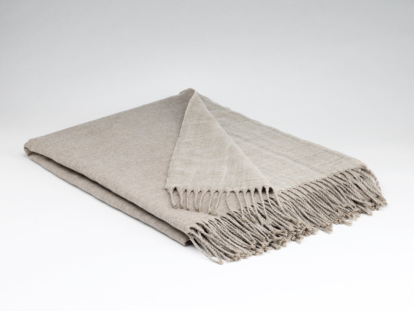 Irish Linen Merino Throw: 50/50