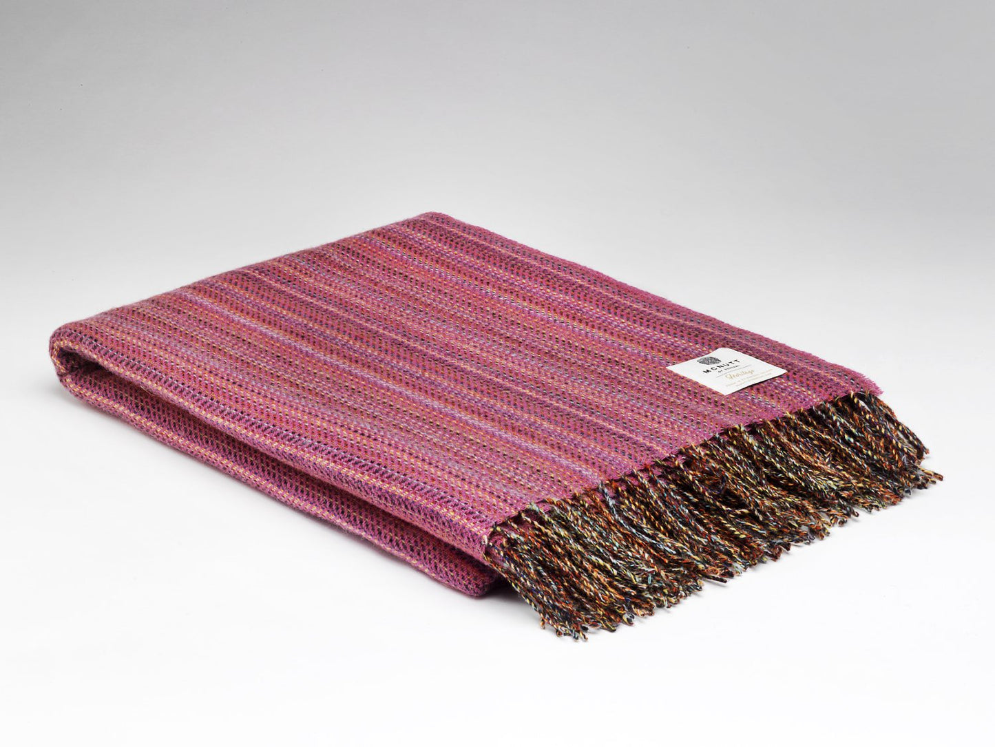 Rainbow Tweed Merino Throw