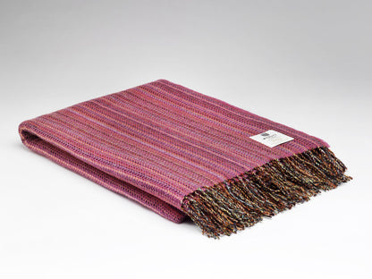 Rainbow Tweed Merino Throw