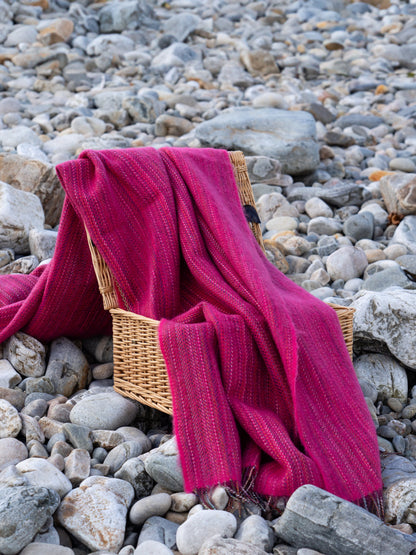 Rainbow Tweed Merino Throw