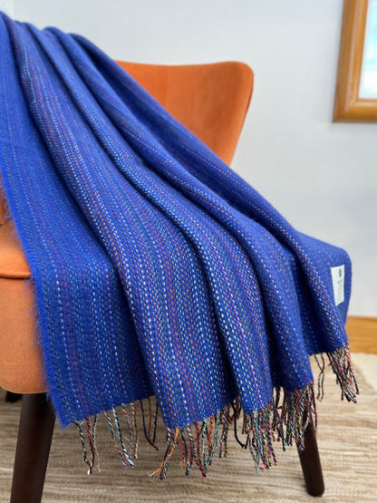 Rainbow Tweed Merino Throw