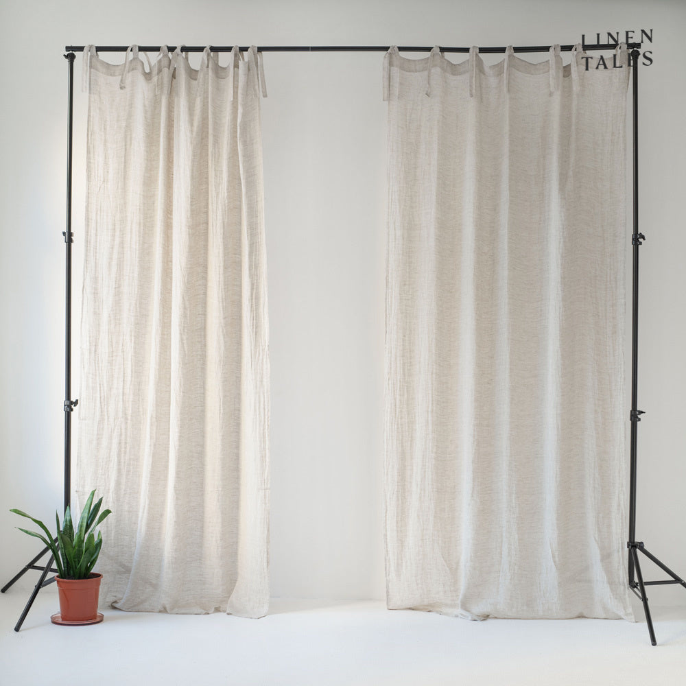 Sheer Curtains with Tie Top (Pair)