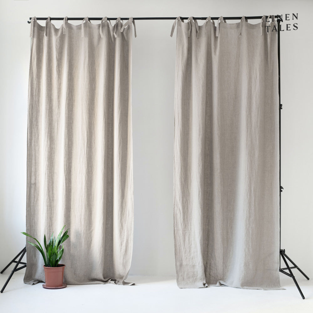 Night Time Curtains with Tie Top (Pair)