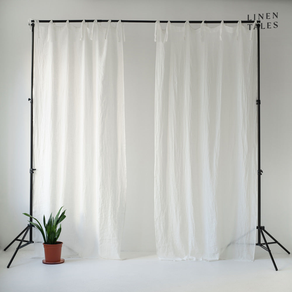 Sheer Curtains with Tie Top (Pair)